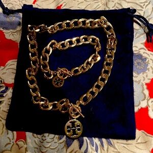 Tory Burch toggle necklace and bracelet